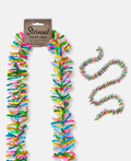 Neon Pop Strinsel jute string tinsel with and without packaging on a pale grey background